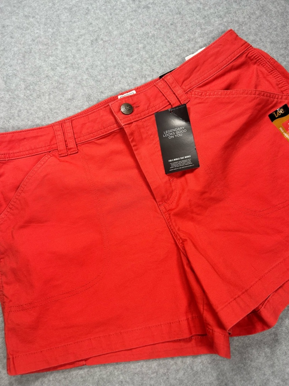 Lee Bright Red Women's Chino Bermuda‎ Shorts